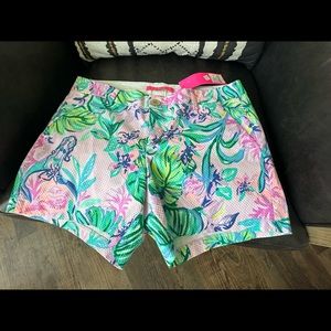 NWT- Lilly Pulitzer Callahan Stretch Short- Mermaid In The Shade